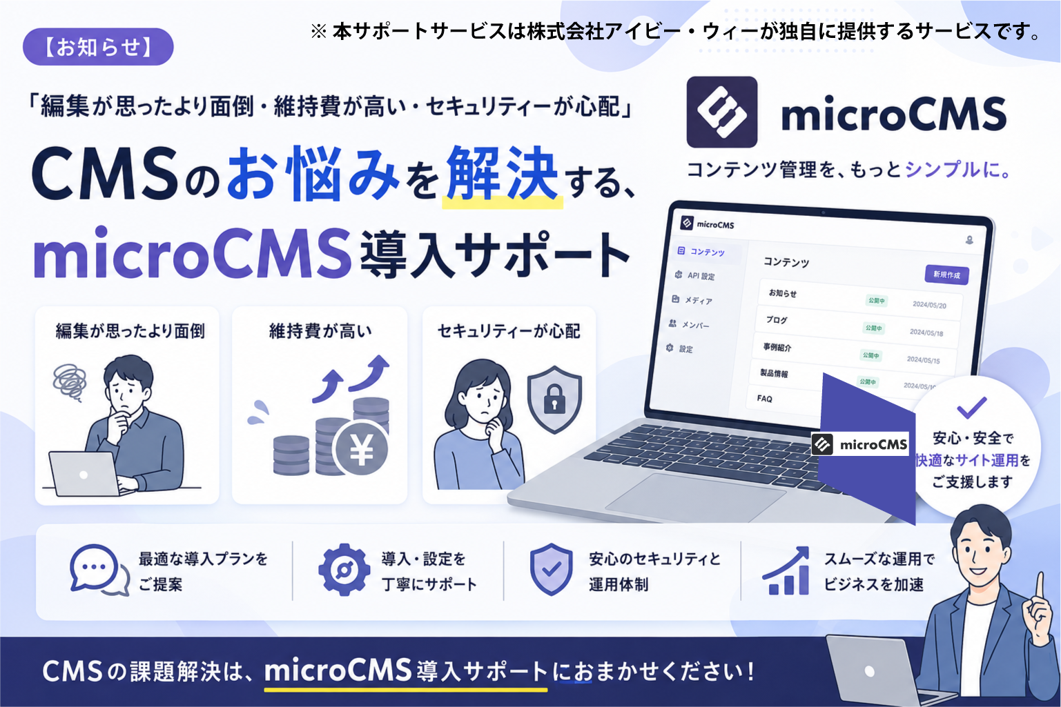 microCMS導入・運用サポート